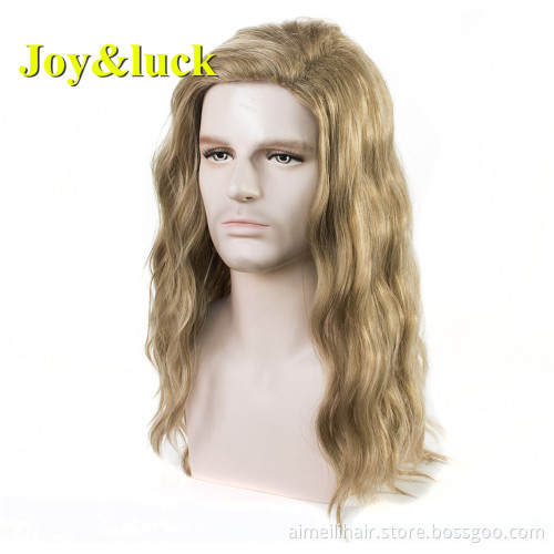 Wholesale Wig Daily or Party Hairstyle Male Black Color Man Hair Mens Short Natural Straight Men Wigs Synthetic Hair Wigs
